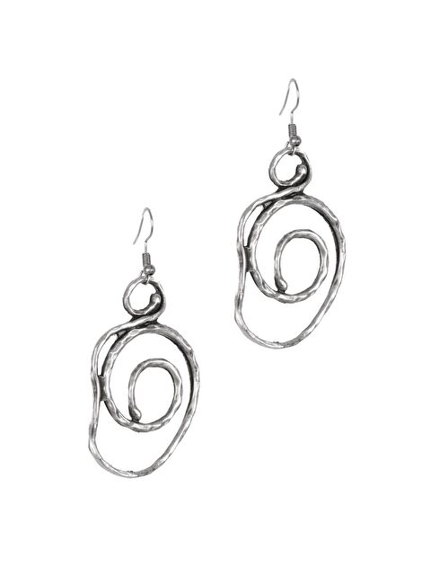 Labalaba Kadın Antik Gümüş Kaplama Sallantılı Model Bohem Küpe - S000458559-23173