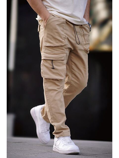 Madmext Bej Kargo Cep Erkek Pantolon 6886 - S000437719-19928