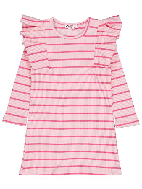 Civil Girls Çizgili 2-5 Yaş Elbise - Pembe 2-3 Yaş - S000484551-20024