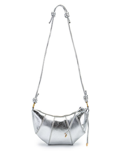 Minebag İp Sarkıt Detaylı Suni Deri Bohem Tarz Wade Kadın Çapraz Çanta Gümüş - S000530837-18105