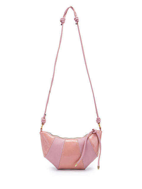 Minebag İp Sarkıt Detaylı Suni Deri Bohem Tarz Wade Kadın Çapraz Çanta Pudra - S000530837-7152