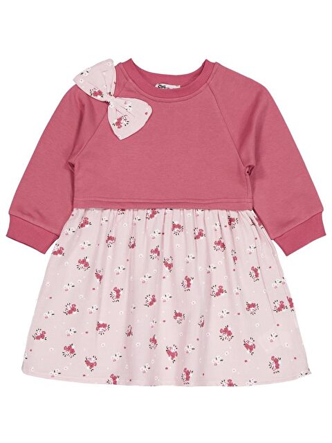 Civil Girls Çiçek Desenli 2-5 Yaş Elbise - Pembe 2-3 Yaş - S000484542-20028