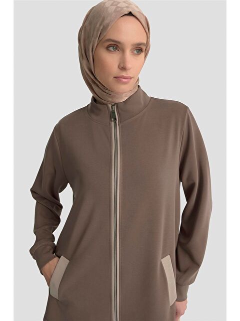 ARMİNE Çiçekli Örme Kap 25Kd1169 Kahve - S000489659-19413