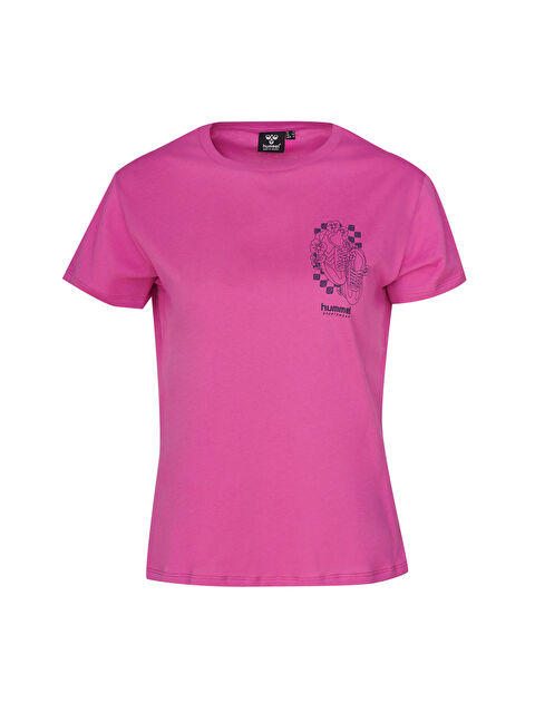 Hummel Rodas Kadın Pembe Yuvarlak Yaka Tişört - S000519066-20024