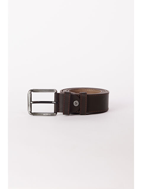 AC&Co / Altınyıldız Classics Erkek Kahverengi Casual Suni Deri Kemer - S000398128-19413