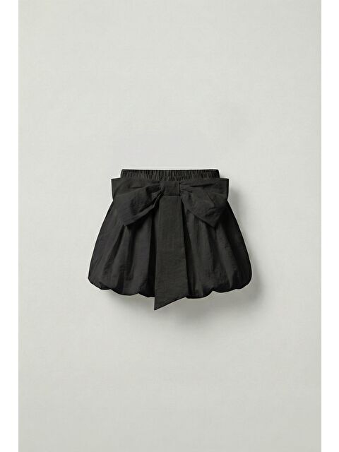 Magu Kız Çocuk Pamuklu Siyah Fiyonk Detaylı Balon Etek - S000521272-19351