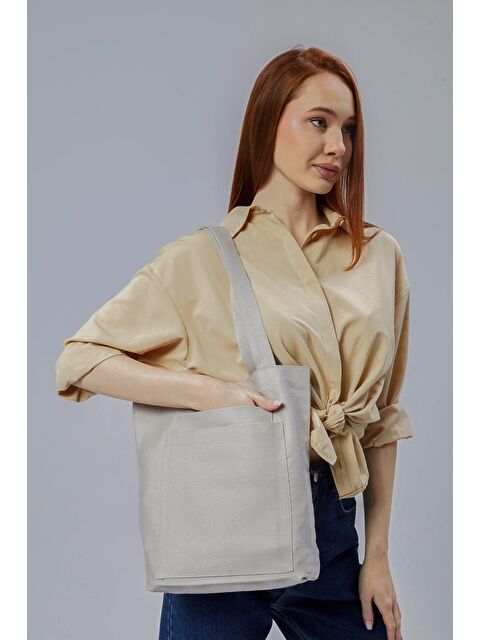 Bagg 2 Cepli Gri Gabardin Çanta - S000366134-20600