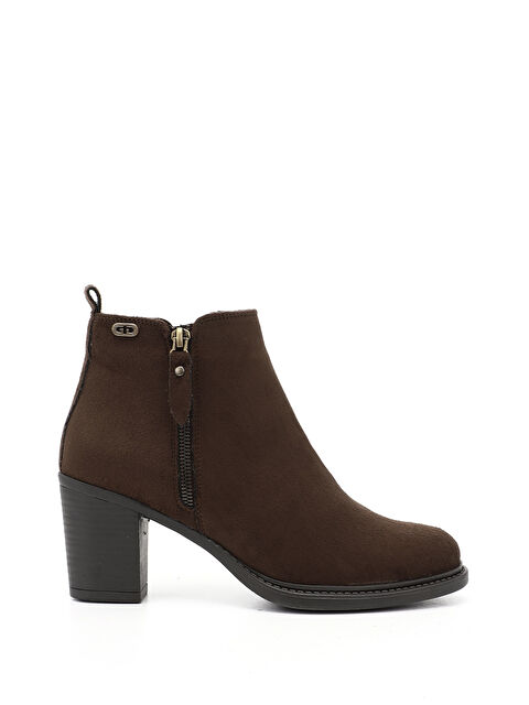 GÖNDERİ(R) Kadın AÇIK KAHVERENGİ Fermuarlı Kalın Topuklu Bot - S000068047-17365