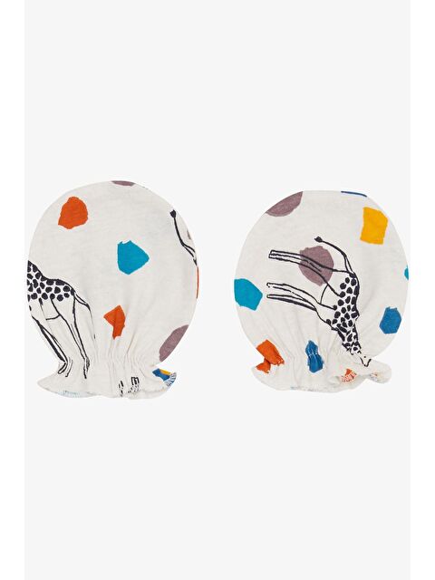 Breeze Yenidoğan Bebek Eldiven Zürafa Desenli Taş (7 X 9 Cm) - S000508404-25636