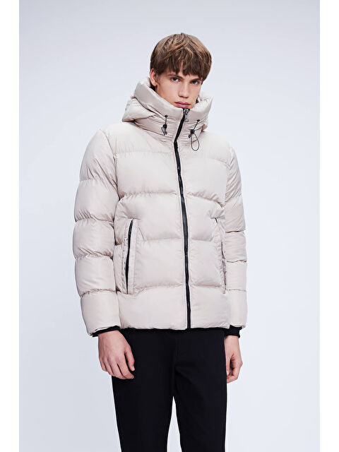 Hatemoğlu Vizon Dinamik Fit Hakim Yaka Kapüşonlu Şişme Mont - S000331601-26429