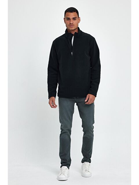 Süperlife Erkek Rahat Kalıp Softech Polar Yarım Fermuarlı Sweatshırt spr24pw20 - S000071940-19351