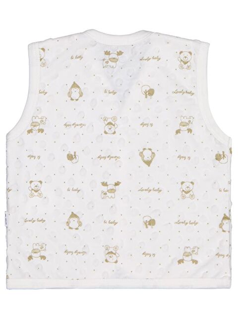 Minidamla Civil Baby Desenli 1-9 Ay Yelek - Ekru 1-3 Ay - S000485062-19965