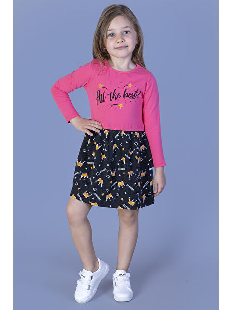 Toontoykids Kız Çocuk All The Best Baskılı Elbise - S000358329-18686