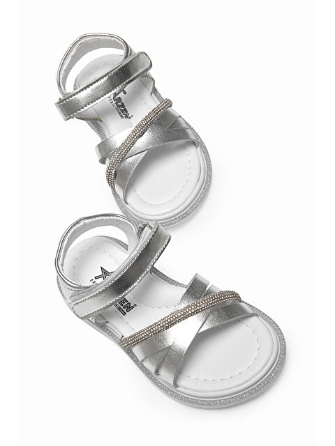 TONNY BLACK Çocuk Unisex Gümüş Çoçuk Çarpraz Bağlı Sandalet - S000517414-18105