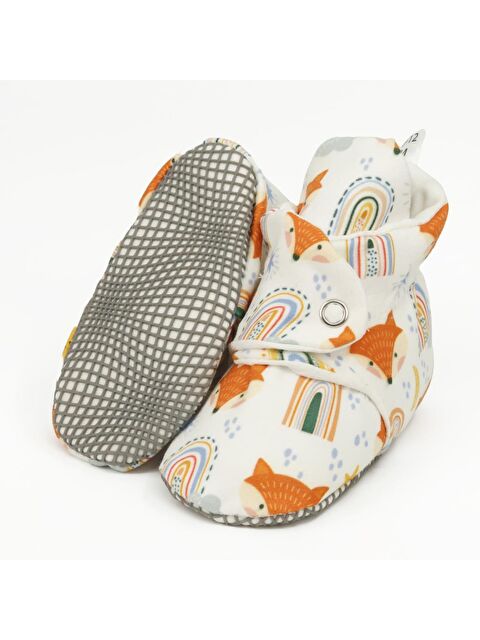 Ella Bonna Organik Pamuk Bebek Pandufu, Kaydırmaz Taban, Yenidoğan Patiği, Ev Kreş Ayakkabısı - S000251866-5240