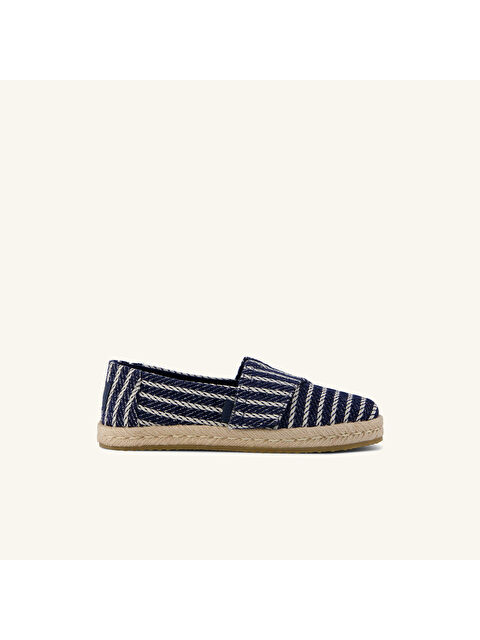 Toms Erkek Çocuk Espadril 10023199 DIANA ALPARGATA ROPE 2.0 Navy Nautical Stripe