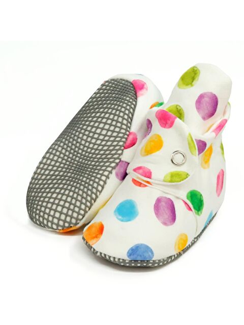 Ella Bonna Organik Pamuk Bebek Pandufu, Kaydırmaz Taban, Yenidoğan Patiği, Ev Kreş Ayakkabısı - S000251866-61