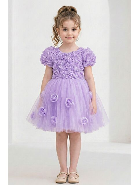 Mnk Baby & Kids Rosali Lase Detay Kız Tütü Abiye Elbise M00803 - S000530839-17878