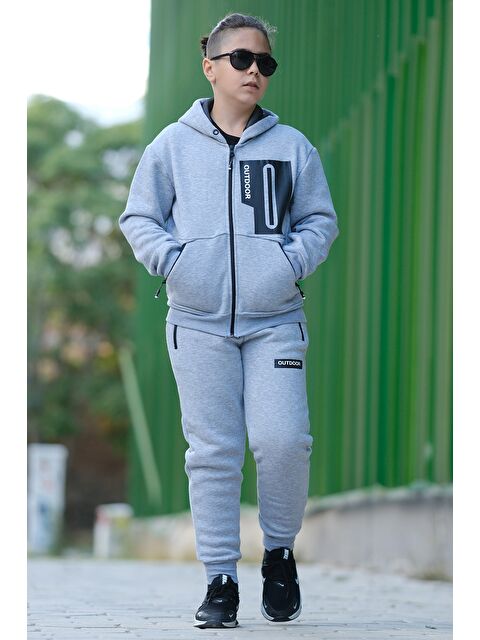 Pina Kids Erkek Çocuk Fermuarlı Kapüşonlu Eşofman Takımı Outdoor ESF 0030 - S000275343-74