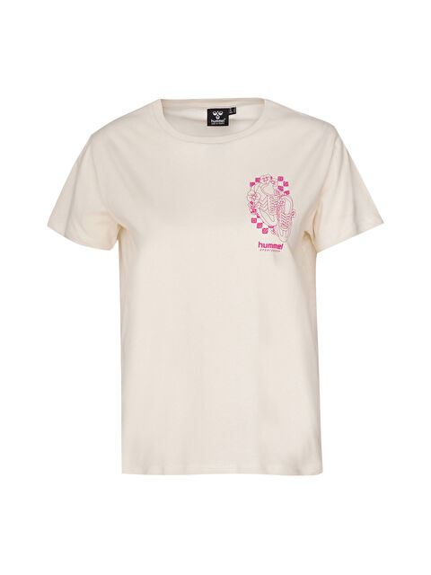 Hummel Rodas Kadın Ekru Yuvarlak Yaka Tişört - S000519066-19965