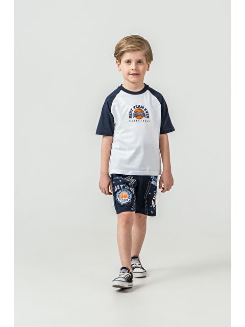 Mışıl Kids Best Team Ever Basketball Champs Baskılı Erkek Çocuk Şort - Tişört Takımı - S000513770-21164
