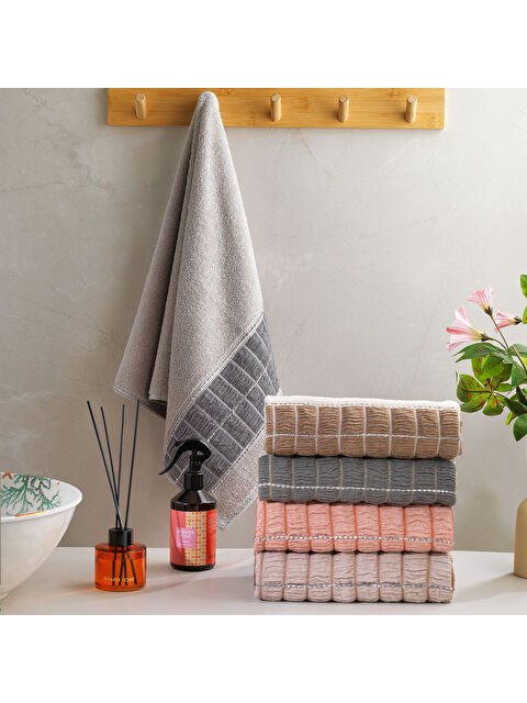 SCHAFER Home Polina Armürlü Havlu 70x140 Cm - Gri - S000522907-20600