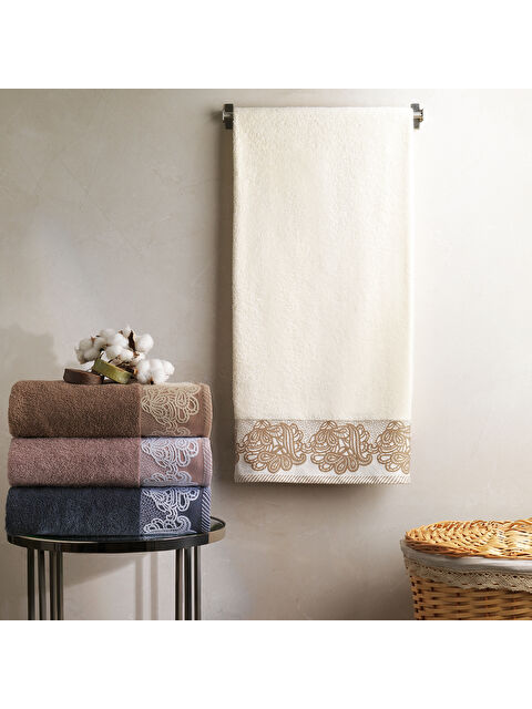 SCHAFER Home Lace Havlu 70x140 Cm - Krem - S000522908-19966