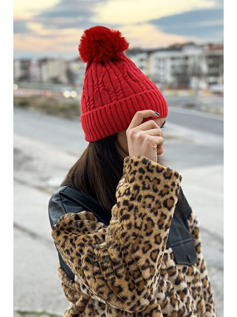 Remsa Ponpon Detay Kadın Bere RKŞ-20 Bordo - S000323986-20045