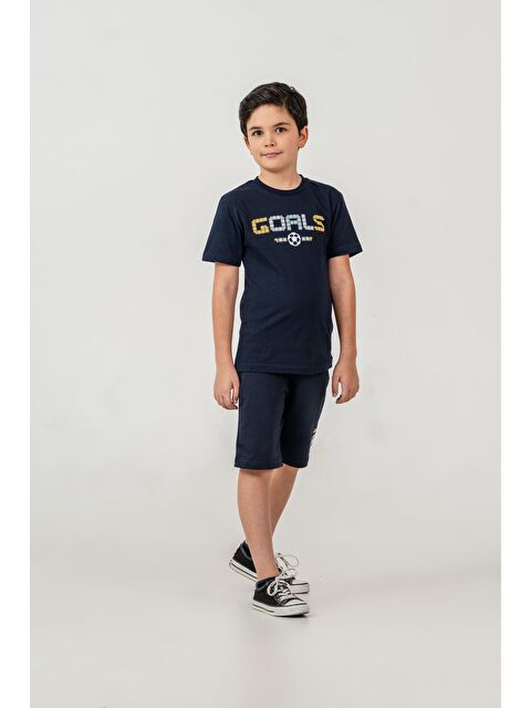 Mışıl Kids Goals Baskılı Erkek Çocuk Şort - Tişört Takımı - S000513769-21164