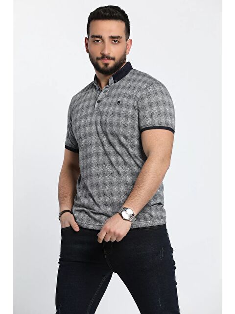 Mishar İtalia Erkek Çiçek Desenli Elastanlı Polo Yaka Tişört - S000303304-21164