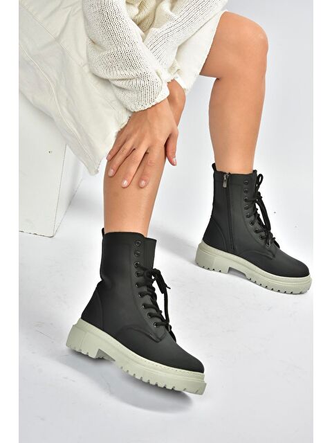 Fox Shoes Siyah/Gri Kadın Bot V973192401 - S000442105-37430