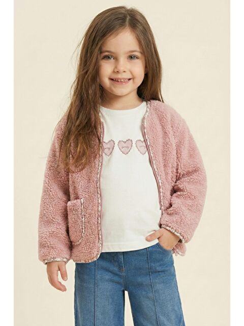 MİNİNİO Kız Çocuk Ceketli 3'Lü Takım - Pudra - S000515064-7152