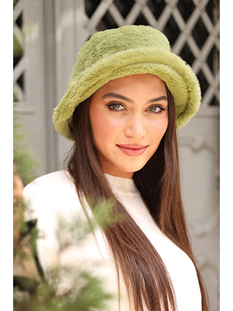 Remsa Kadın Pelüş Bucket Şapka RKŞ 01 Fıstık Yeşili - S000322280-19972