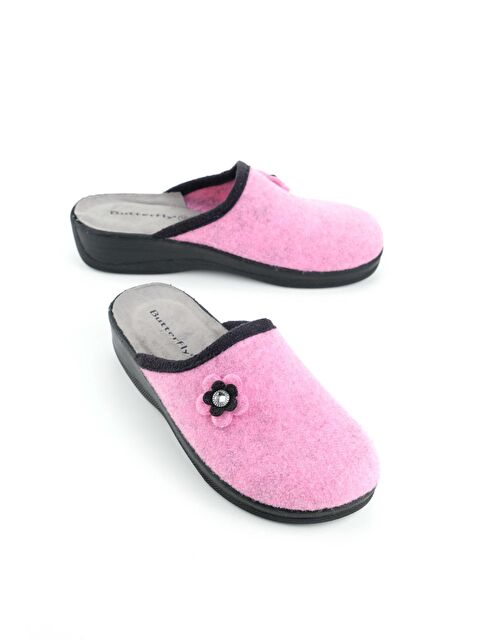 Gezer Butterfly Kadın Kışlık Keçe Rahat Taban Ev Bahçe Terlik - S000289342-20024