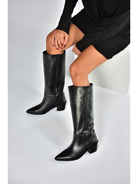 Fox Shoes Siyah Kadın Çizme V654082103 - S000464435-19351