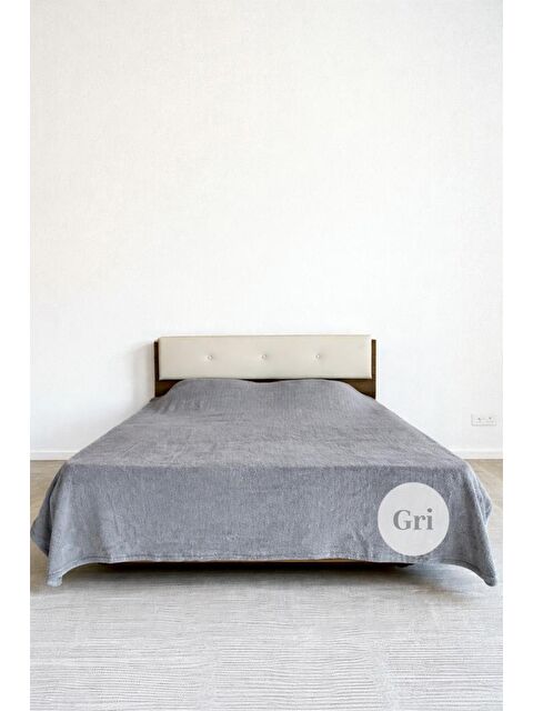 Çeyiz Diyarı Welsoft Çift Kişilik Battaniye 200x220 cm Gri - S000500211-20600