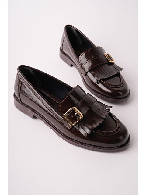 Muggo TASSEL Gold Tokalı Püsküllü Kadın Günlük Loafer Ayakkabı - S000527680-19413