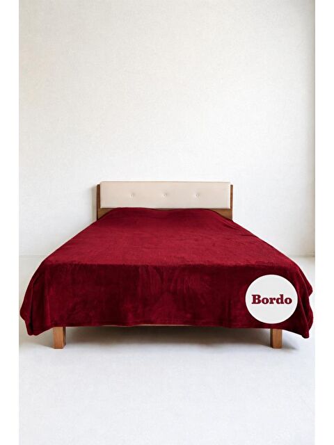Çeyiz Diyarı Welsoft Çift Kişilik Battaniye 200x220 cm Bordo - S000500217-19951