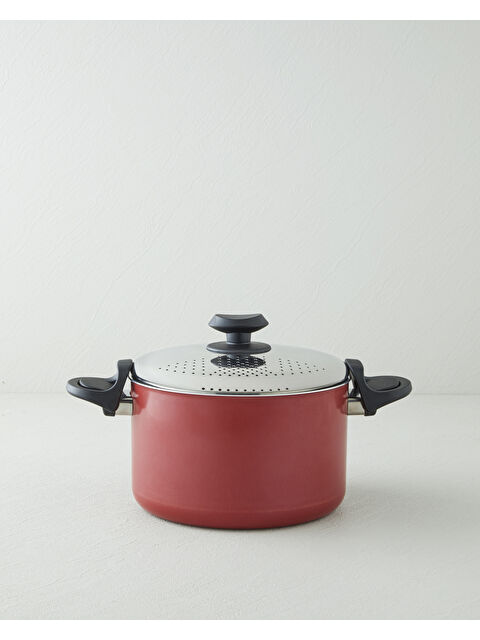 English Home New Rio Premium Makarna ve Popcorn Tencere 22 cm Kırmızı - S000493844-20045