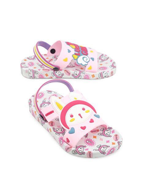 Gezer Yazlık Kız Çocuk Islak Zemine Uygun Lucky Girl Günlük Havuz Plaj Terlik-Sandalet - S000206977-20024