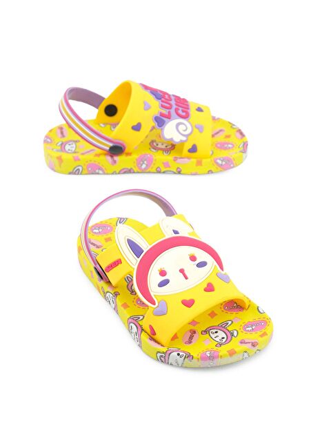 Gezer Yazlık Kız Çocuk Islak Zemine Uygun Günlük Havuz Plaj Terlik-Sandalet - S000206978-20072