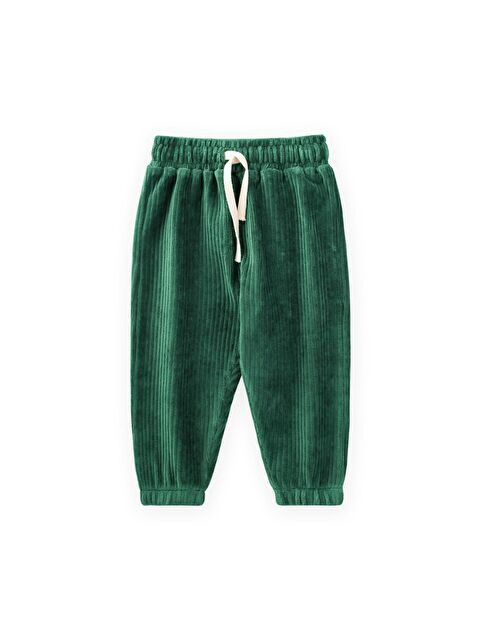 CİGİT Fitilli Kadife Jogger Pantolon 1-10 Yaş Yeşil - S000459749-18194