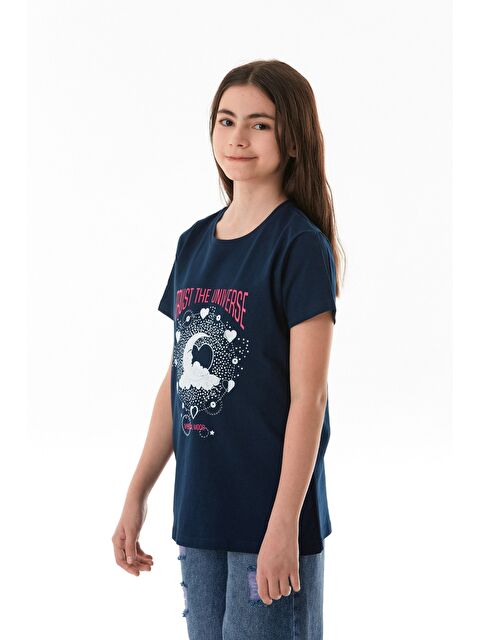 Fullamoda %100 Pamuk Trust The Universe Baskılı Kız Çocuk Tişört - S000421999-21164