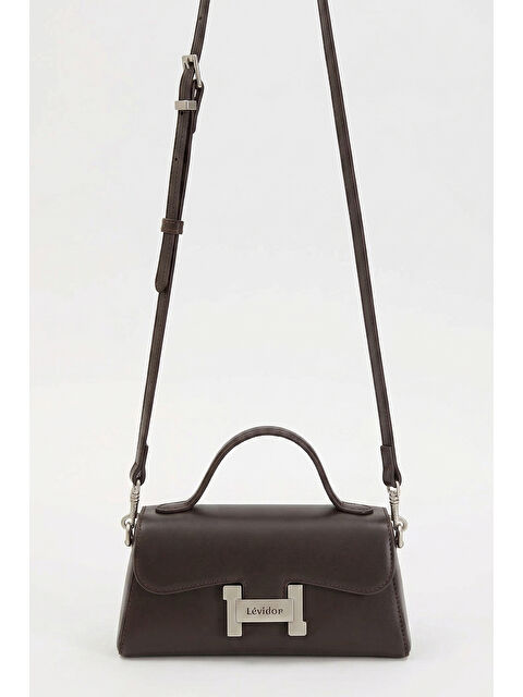 Remsa Premium Küçük Boy Sert Deri Çanta 930238 Acı Kahverengi