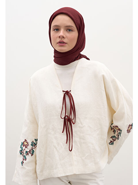 Fresh Scarfs Pamuk Viskon Eşarp Bordo - S000458568-19951