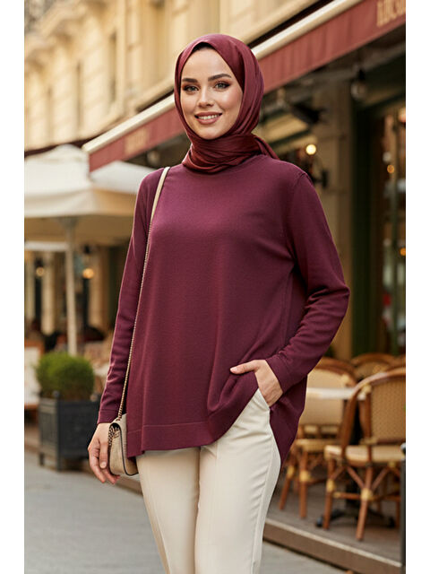 Nuss Basic Triko Tunik 902 Vişne - S000473131-877