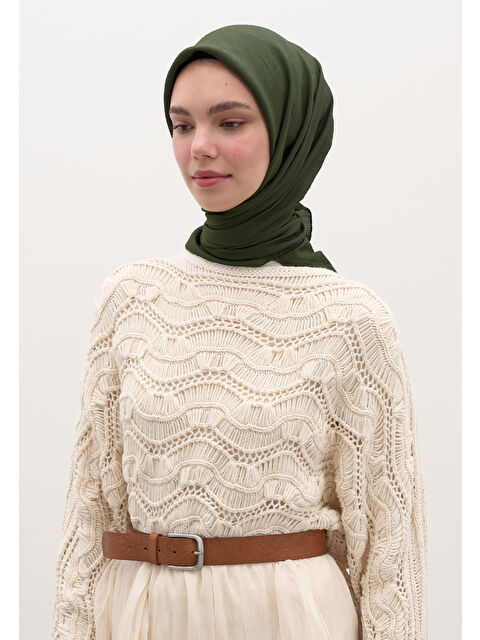 Fresh Scarfs Pamuk Viskon Eşarp Zümrüt - S000458568-37221