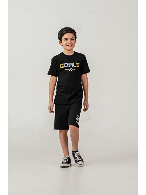 Mışıl Kids Goals Baskılı Erkek Çocuk Şort - Tişört Takımı - S000513769-19351