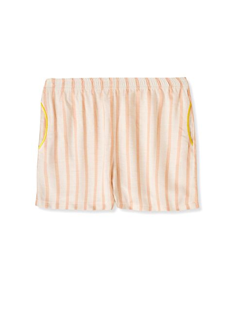 Katia And Bony Kız Çocuk Ekru Renkli Çizgili Şort - S000323988-19965