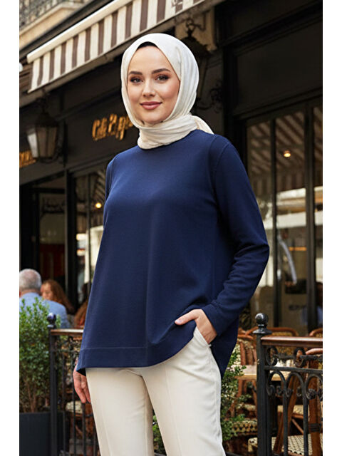 Nuss Basic Triko Tunik 902 Lacivert - S000473131-21164